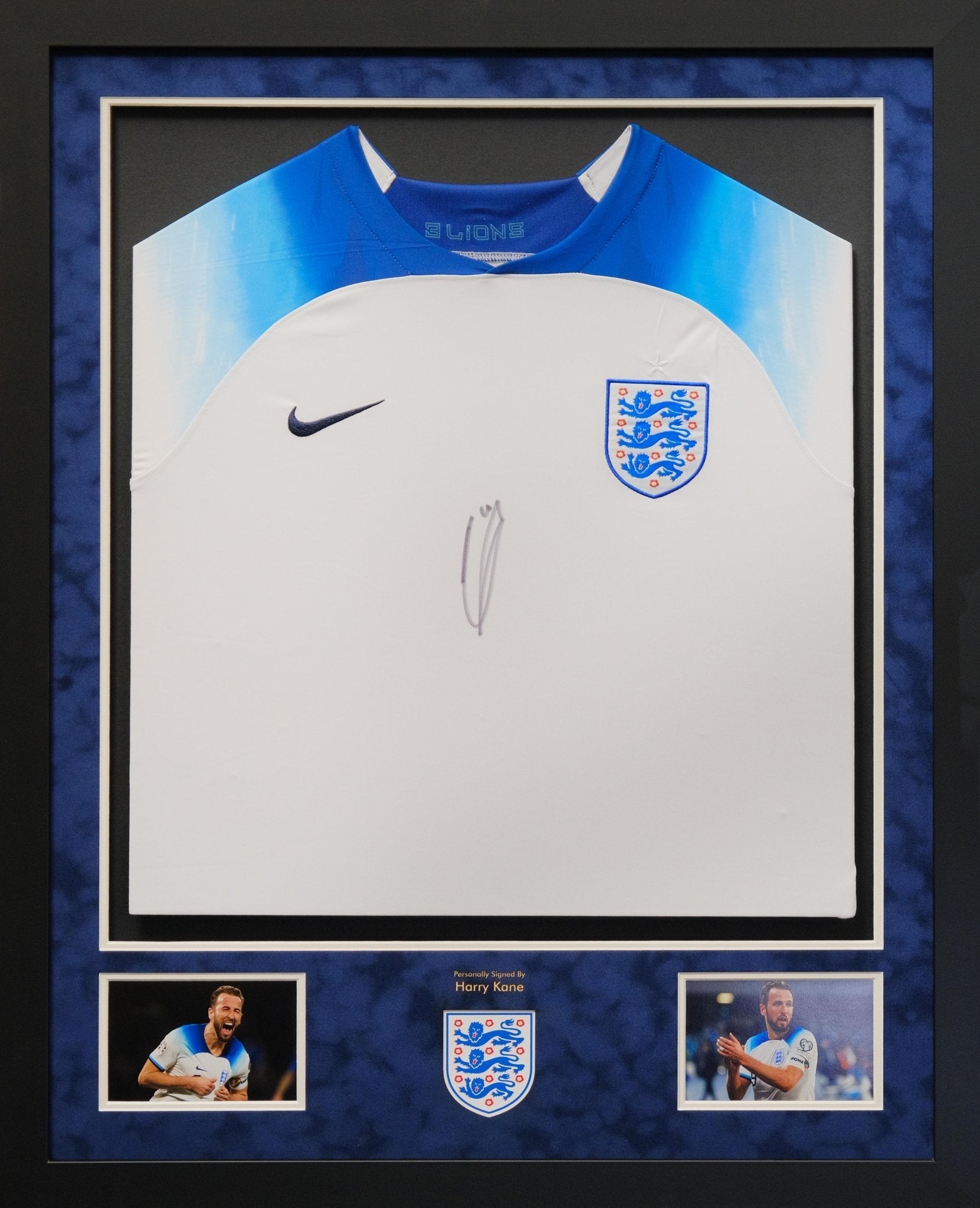Harry Kane Signed England Shirt Framed Display - Memorabilia Framers Shop
